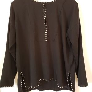 Zara Tunic Blouse with Beaded Detail